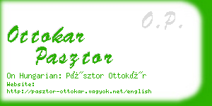 ottokar pasztor business card